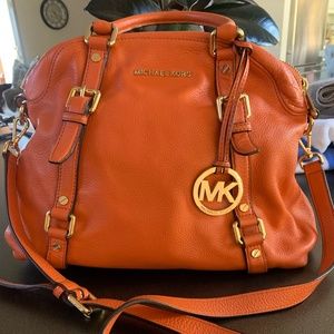 MICHAEL Michael Kors Orange Leather Satchel